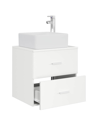 Mobile Lavabo da Parete Bianco 53 x 34,5 x 63 cm