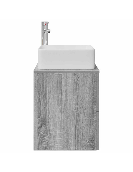 Mobile Lavabo da Parete Sonoma grigio 53 x 34,5 x 63 cm