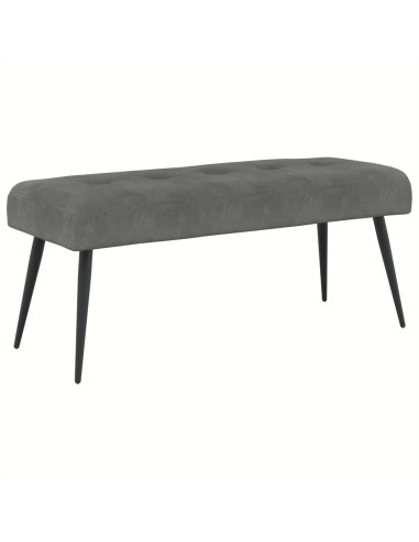 Panchina con bottoni imbottiti Grigio Scuro 110 x 40 x 46 cm