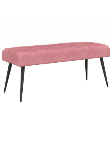 Panchina con bottoni imbottiti Rosa 110 x 40 x 46 cm Velluto