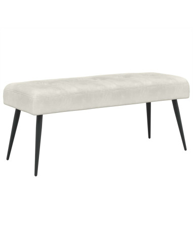 Panchina con bottoni imbottiti Crema 110 x 40 x 46 cm Velluto