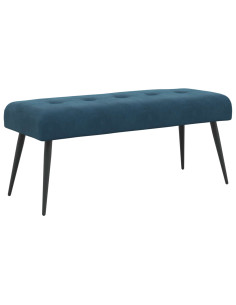 Panchina con bottoni imbottiti Blu 110 x 40 x 46 cm Velluto