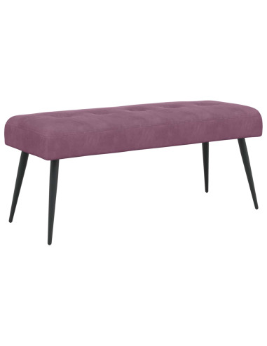 Panchina con bottoni imbottiti Viola 110 x 40 x 46 cm Velluto