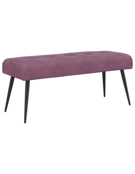 Panchina con bottoni imbottiti Viola 110 x 40 x 46 cm Velluto