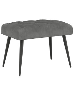 Panchina con bottoni imbottiti Grigio Scuro 60 x 40 x 45 cm