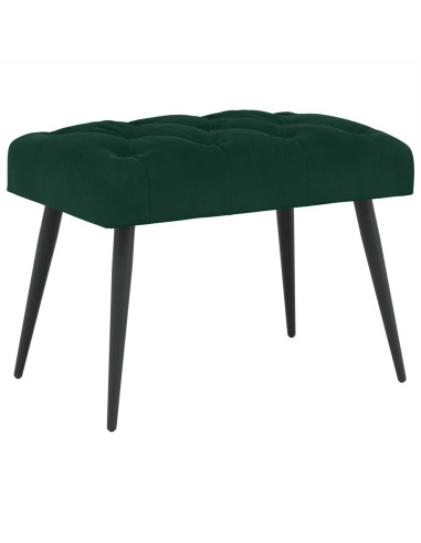 Panchina con bottoni imbottiti Verde Scuro 60 x 40 x 45 cm