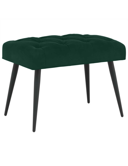 Panchina con bottoni imbottiti Verde Scuro 60 x 40 x 45 cm