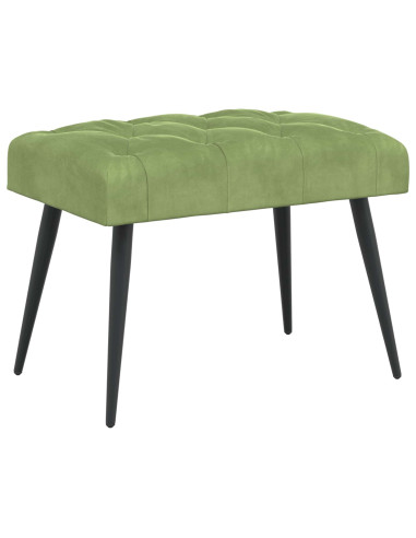 Panchina con bottoni imbottiti Verde chiaro 60 x 40 x 45 cm