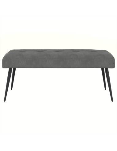 Panchina con bottoni imbottiti Grigio Scuro 110 x 40 x 46 cm