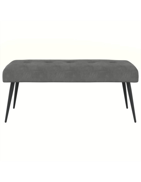 Panchina con bottoni imbottiti Grigio Scuro 110 x 40 x 46 cm