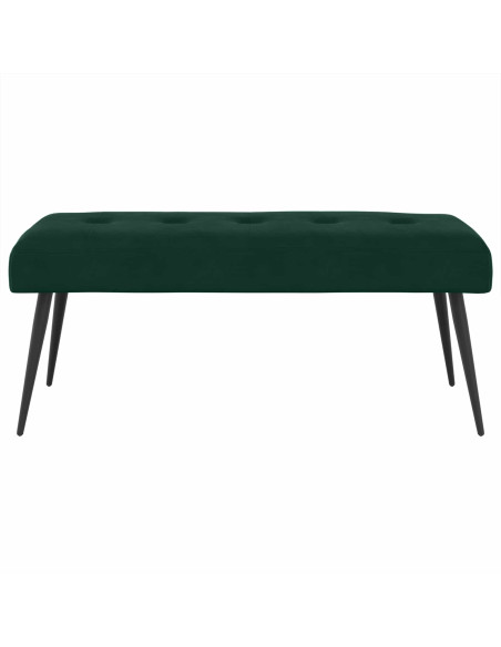 Panchina con bottoni imbottiti Verde Scuro 110 x 40 x 46 cm