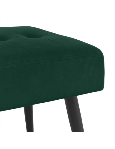 Panchina con bottoni imbottiti Verde Scuro 110 x 40 x 46 cm