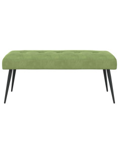 Panchina con bottoni imbottiti Verde chiaro 110 x 40 x 46 cm 2