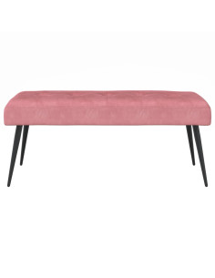 Panchina con bottoni imbottiti Rosa 110 x 40 x 46 cm Velluto 2