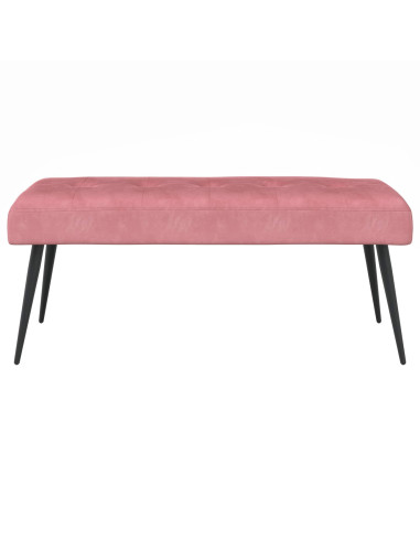 Panchina con bottoni imbottiti Rosa 110 x 40 x 46 cm Velluto