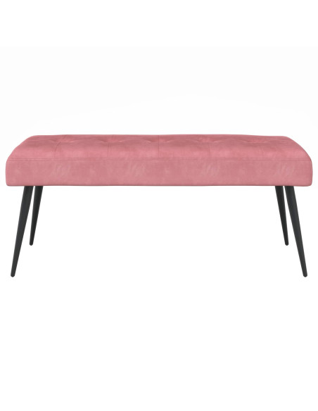 Panchina con bottoni imbottiti Rosa 110 x 40 x 46 cm Velluto