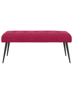 Panchina con bottoni imbottiti Rosso Vino 110 x 40 x 46 cm 2