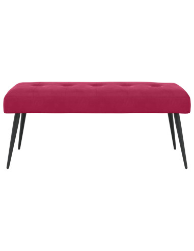 Panchina con bottoni imbottiti Rosso Vino 110 x 40 x 46 cm