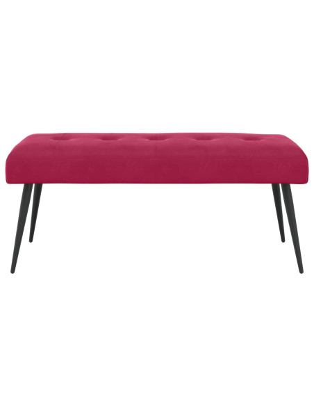 Panchina con bottoni imbottiti Rosso Vino 110 x 40 x 46 cm