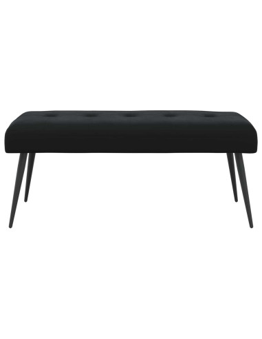 Panchina con bottoni imbottiti Nero 110 x 40 x 46 cm Velluto