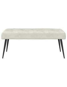Panchina con bottoni imbottiti Crema 110 x 40 x 46 cm Velluto 2