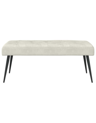 Panchina con bottoni imbottiti Crema 110 x 40 x 46 cm Velluto