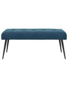 Panchina con bottoni imbottiti Blu 110 x 40 x 46 cm Velluto 2