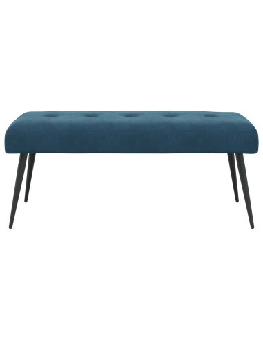 Panchina con bottoni imbottiti Blu 110 x 40 x 46 cm Velluto