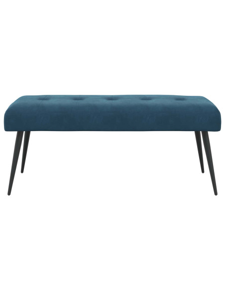 Panchina con bottoni imbottiti Blu 110 x 40 x 46 cm Velluto