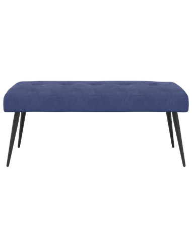 Panchina con bottoni imbottiti Blu Polizia 110 x 40 x 46 cm