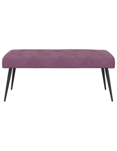 Panchina con bottoni imbottiti Viola 110 x 40 x 46 cm Velluto