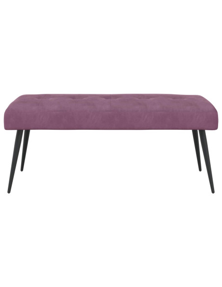 Panchina con bottoni imbottiti Viola 110 x 40 x 46 cm Velluto