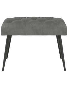 Panchina con bottoni imbottiti Grigio Scuro 60 x 40 x 45 cm 2