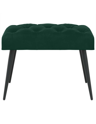 Panchina con bottoni imbottiti Verde Scuro 60 x 40 x 45 cm