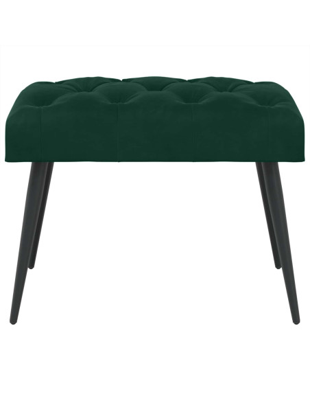 Panchina con bottoni imbottiti Verde Scuro 60 x 40 x 45 cm