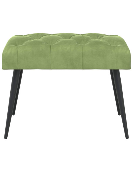 Panchina con bottoni imbottiti Verde chiaro 60 x 40 x 45 cm