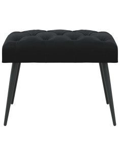 Panchina con bottoni imbottiti Nero 60 x 40 x 45 cm Velluto 2