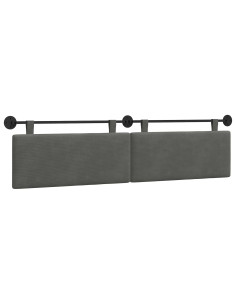 Testata appesa Grigio scuro 210 x 55 x 5 cm Tessuto in Cords 2