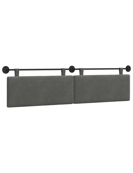 Testata appesa Grigio scuro 210 x 55 x 5 cm Tessuto in Cords