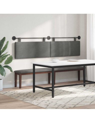 Testata appesa Grigio scuro 210 x 55 x 5 cm Tessuto in Cords
