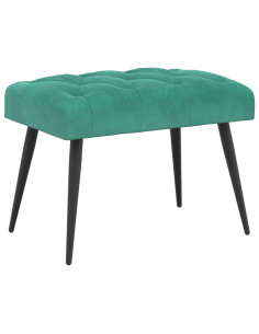 Panchina con bottoni imbottiti Turchese 60 x 40 x 45 cm Velluto