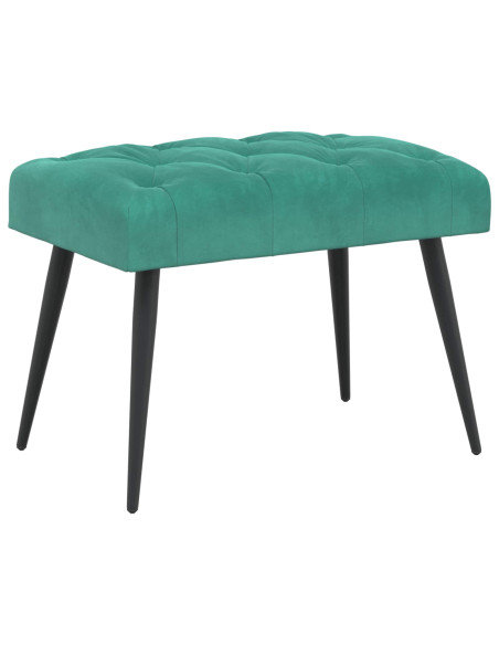 Panchina con bottoni imbottiti Turchese 60 x 40 x 45 cm Velluto