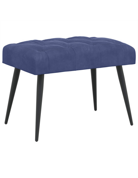 Panchina con bottoni imbottiti Blu Polizia 60 x 40 x 45 cm
