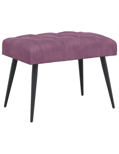Panchina con bottoni imbottiti Viola 60 x 40 x 45 cm Velluto
