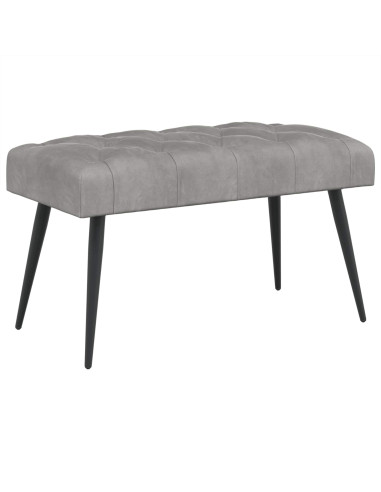 Panchina con bottoni imbottiti Grigio Chiaro 80 x 40 x 46 cm