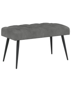 Panchina con bottoni imbottiti Grigio Scuro 80 x 40 x 46 cm