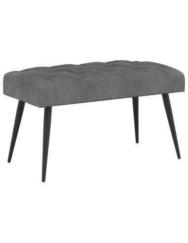 Panchina con bottoni imbottiti Grigio Scuro 80 x 40 x 46 cm
