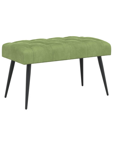 Panchina con bottoni imbottiti Verde chiaro 80 x 40 x 46 cm