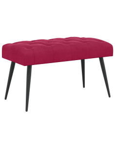 Panchina con bottoni imbottiti Rosso Vino 80 x 40 x 46 cm