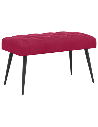 Panchina con bottoni imbottiti Rosso Vino 80 x 40 x 46 cm